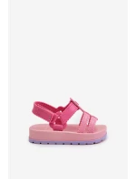 Dětské sandálky Na suchý zip  Růžové model 21661998 - Zaxy