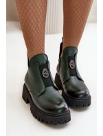 Zazoo Dámské kožené boty s ozdobou model 21669311 - Boto Zazoo Dámské kožené boty s ozdobou model 21669311 - Boto