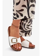 Dámské Sandały Na Korek Platformě S Přezkou Bílé Vianara Dámské Sandały Na Korek Platformě S Přezkou Bílé Vianara