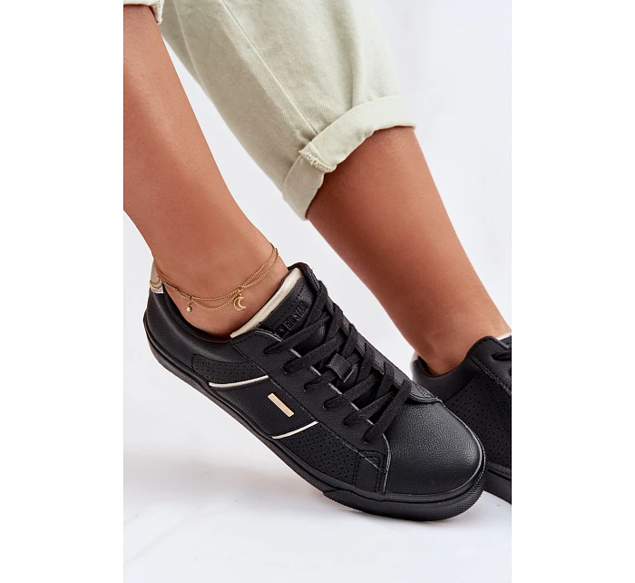 Dámské perforované tenisky Big Star TT274290 Černé