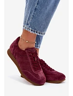 Tenisky z pravé semišové kůže Big Star TT274227 Bordó