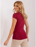 T shirt RV TS model 19394517 bordowy - FPrice