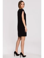 S262 Vrstvené šaty - černé