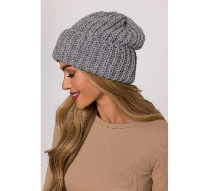 model 21417248 Žebrovaná čepice šedá - Moe