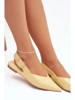 Dámské lakované baleríny s přezkou Rinalle – žluté