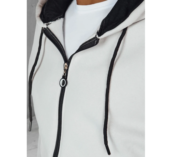 Pánská rozepínací základní mikina s kapucí světle šedá Dstreet model 21985891 - FashionStreet