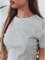 Dámské pruhované mini šaty RIBBINA světle šedé FashionStreet EY2577 Dámské pruhované mini šaty RIBBINA světle šedé FashionStreet EY2577