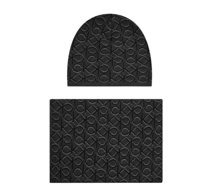 Calvin Klein Shadow Monogram M K50K507498 čepice + šátek