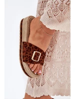 Dámské Pantofle Na Platformě Se Zlatou Přezkou Panthera Selira Dámské Pantofle Na Platformě Se Zlatou Přezkou Panthera Selira