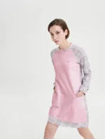 Dámská noční košile s dlouhým rukávem 19166 růžové - Vamp