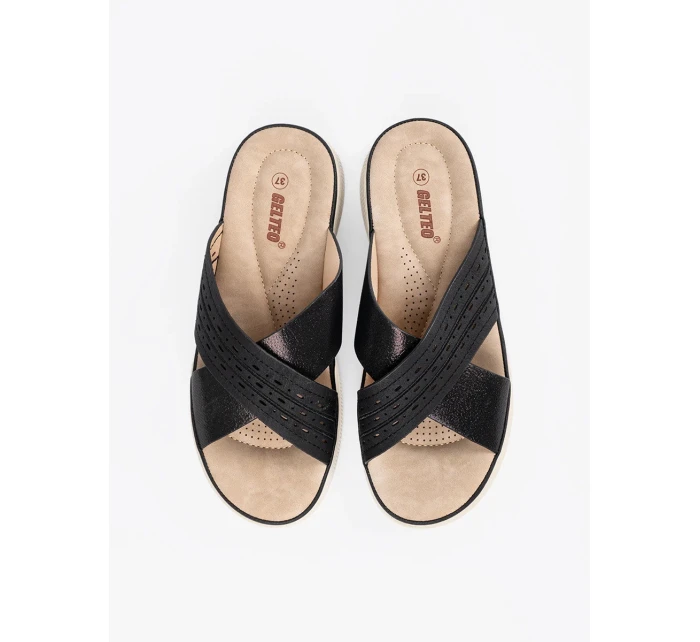 Trendy nazouváky černé dámské platforma Trendy nazouváky černé dámské platforma