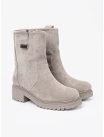 Exkluzívní kotníčkové boty šedo-stříbrné dámské platforma Exkluzívní kotníčkové boty šedo-stříbrné dámské platforma