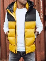 Pánská prošívaná žlutá vesta Dstreet TX4171