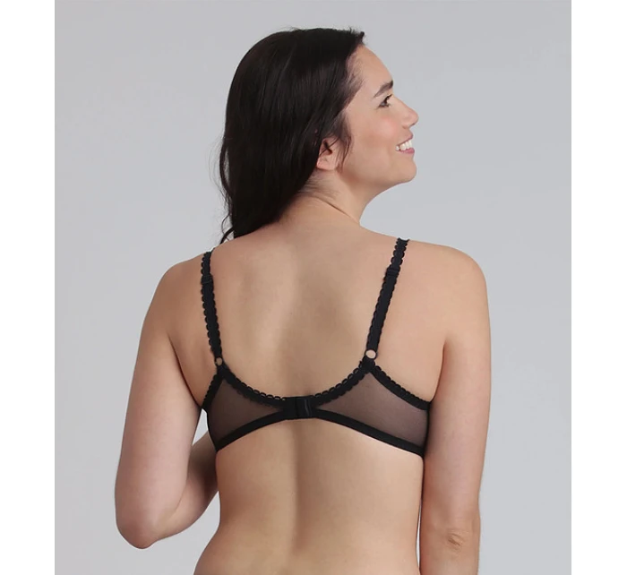 Dámská krajková podprsenka s kosticí PLAYTEX UNDERWIRE BALCONETTE BRA - DIM - černá