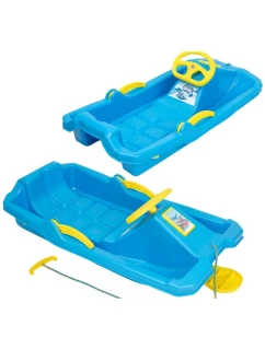 ADAŚ PLASTOVÁ PÁSKA S BRZDOU A ŘÍDICÍM PRVKEM 84x43x25CM MODRÁ