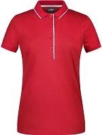 Daiber JN 727 Dámské piqué polo s kontrastní légou 02.0727 red/white Daiber JN 727 Dámské piqué polo s kontrastní légou 02.0727 red/white
