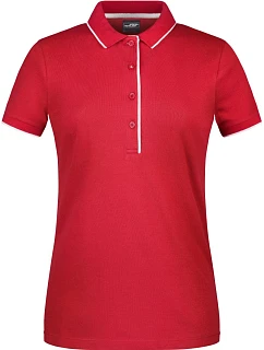 Daiber JN 727 Dámské piqué polo s kontrastní légou 02.0727 red/white