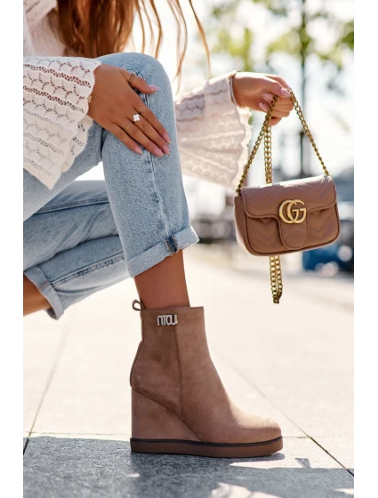 Ozdobené Kožené Boty Na S Bežové model 21633159 - Boto Ozdobené Kožené Boty Na S Bežové model 21633159 - Boto