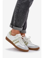 model 21684284 Kožené Nízké Tenisky Dámské Bílé - Zazoo