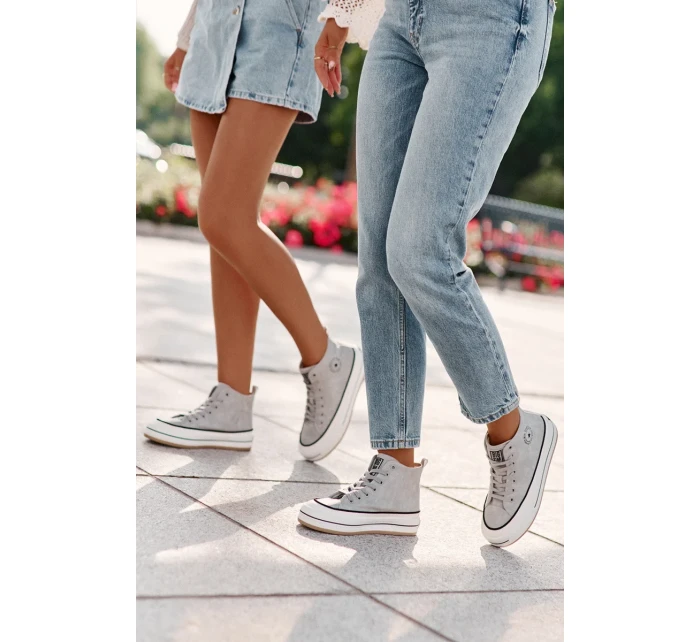 Zateplené Dámské Tenisky Na Platformě Eko Kůže Big Star Modré Zateplené Dámské Tenisky Na Platformě Eko Kůže Big Star Modré