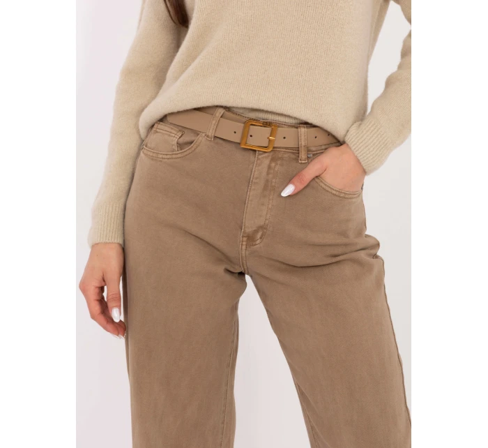 Dámské riflové kalhoty J1571 6.08 hnědé - FPrice