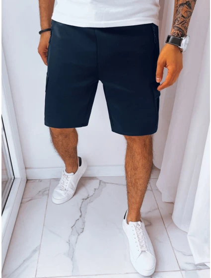 Pánské tmavě modré teplákové šortky FashionStreet SX2233