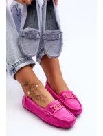 Dámské módní semišové mokasíny růžové model 21625591 - Boto