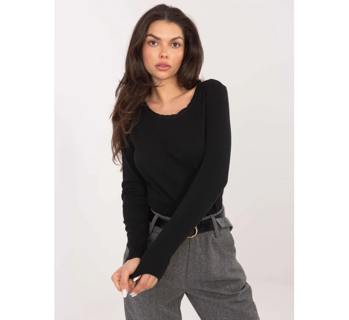 Bluzka BZ czarny model 21776307 - FPrice Bluzka BZ czarny model 21776307 - FPrice