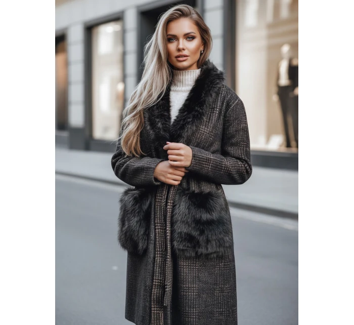 Dámský kožich hnědý FashionStreet TY5229z