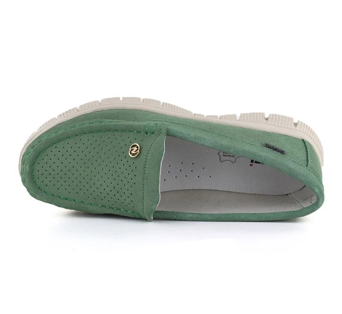 Dámské kožené pohodlné polobotky zelené Jezzi 7075 Dámské kožené pohodlné polobotky zelené Jezzi 7075