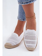 Dámské síťované espadrilky z látky Bílé Candessa Dámské síťované espadrilky z látky Bílé Candessa