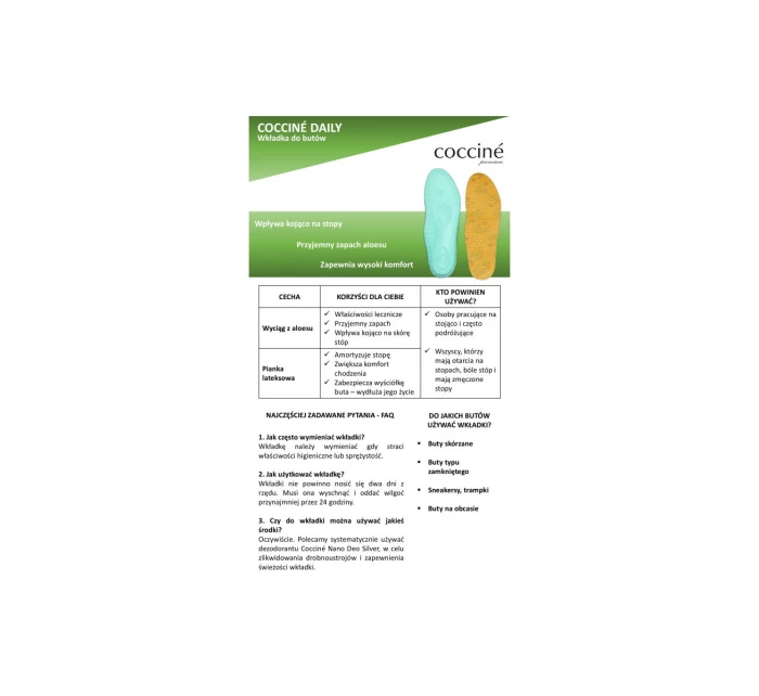 Coccine Aloe Vera Insoles