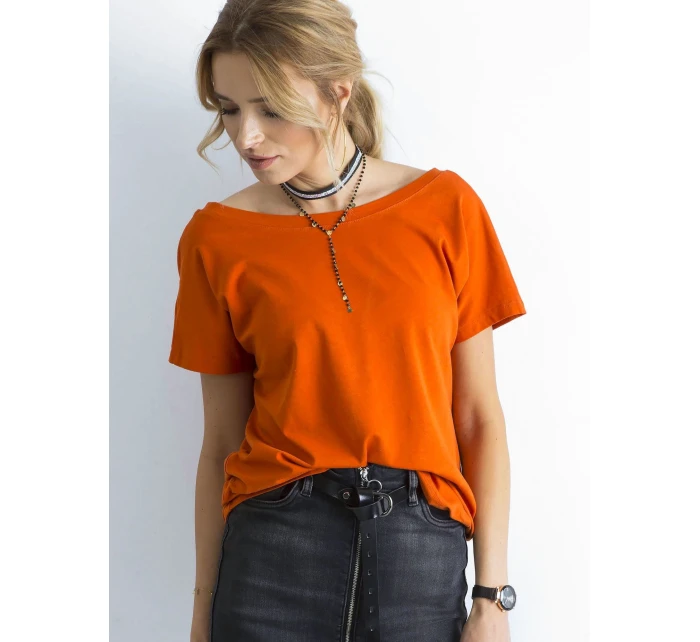 T shirt RV TS model 21275305 ciemny pomarańczowy - FPrice T shirt RV TS model 21275305 ciemny pomarańczowy - FPrice