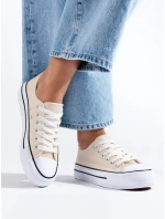 Módní hnědé dámské tenisky bez podpatku Módní hnědé dámské tenisky bez podpatku