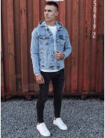 Pánská džínová bunda s kapucí modrá FashionStreet TX4850