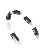 MAGNETICKÝ HULA HOP SET ČERNÝ HHM15 S POČÍTADLEM HMS + ZEŠTÍHLUJÍCÍ PÁS BR163 ČERVENÝ