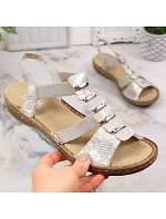 Dámské pohodlné nazouvací sandály model 22050522 - Rieker Dámské pohodlné nazouvací sandály model 22050522 - Rieker