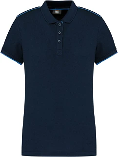 WK WK 271 Dámské pracovní piqué polo "Day-to-Day" 20.W271 navy/light royal blue