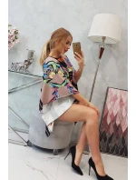 Netopýří šaty vázané v pase cappuccino Netopýří šaty vázané v pase cappuccino