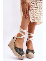 Vázané dámské sandály na klínu Černé Josephine Vázané dámské sandály na klínu Černé Josephine