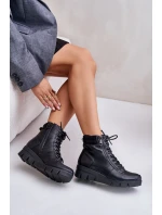 Lehké Zateplené Dámské Boty Na Platformě A Klínu Černé Savindria Lehké Zateplené Dámské Boty Na Platformě A Klínu Černé Savindria