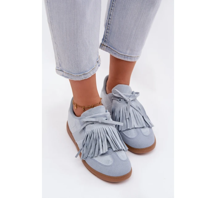 Dámské tenisky s třásněmi modré model 21937705 - Boto Dámské tenisky s třásněmi modré model 21937705 - Boto