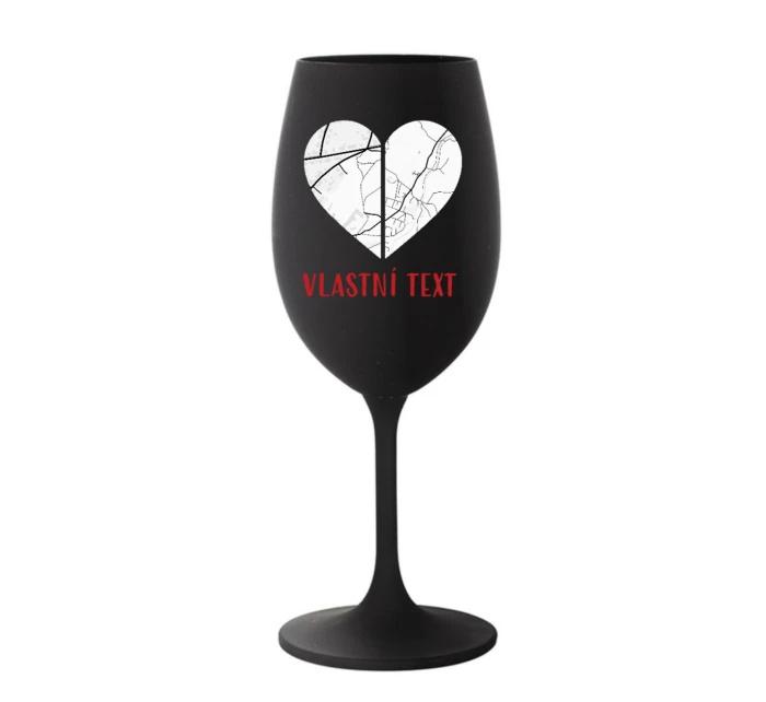 Personalizovaná sklenice - dvě mapy jako srdce Personalizovaná sklenice - dvě mapy jako srdce