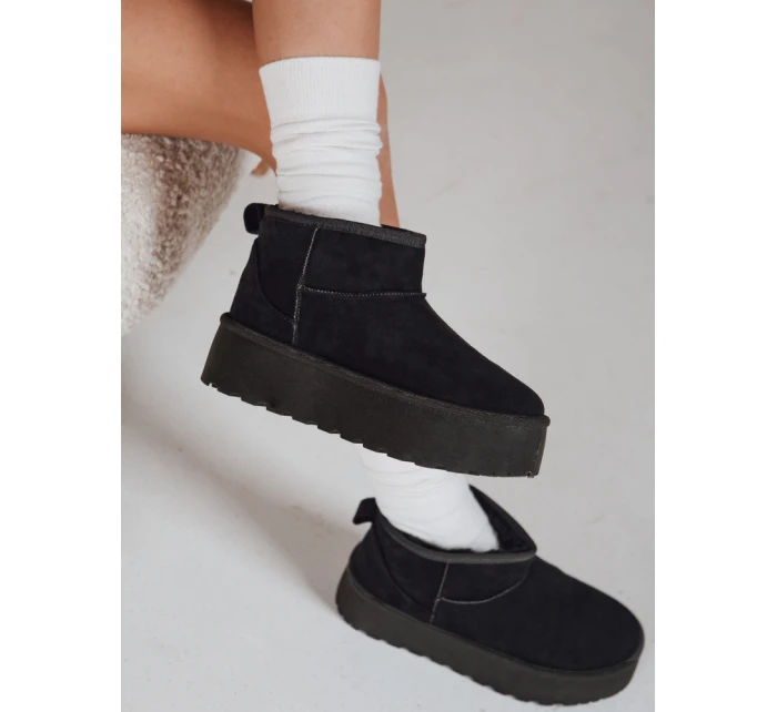 Dámské černé semišové sněhule FashionStreet ZY1283