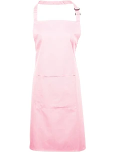 Premier PR 154 Zástěra s laclem a kapsou na břiše "Colours" 39.0154 pink