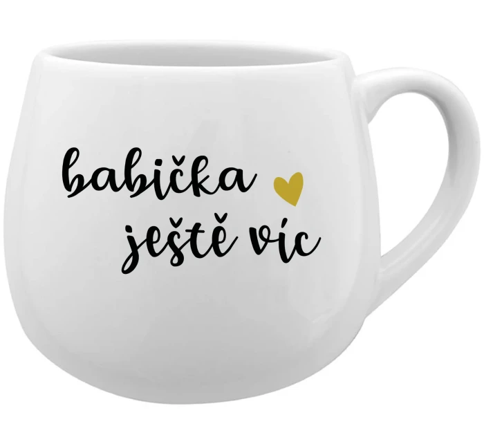 BABIČKA JEŠTĚ VÍC - bílý keramický hrníček 300 ml
