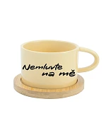 NEMLUVTE NA MĚ - žlutý hrníček makronka 200 ml NEMLUVTE NA MĚ - žlutý hrníček makronka 200 ml