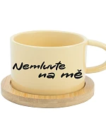 NEMLUVTE NA MĚ - žlutý hrníček makronka 200 ml