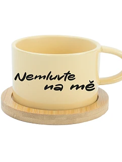 NEMLUVTE NA MĚ - žlutý hrníček makronka 200 ml