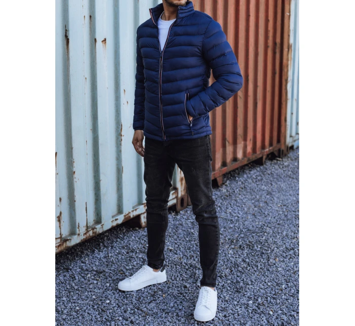 Pánská přechodná prošívaná bunda tmavě modrá TX4934 Pánská přechodná prošívaná bunda tmavě modrá TX4934